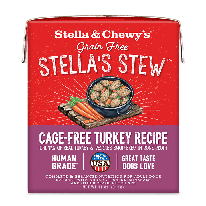 Grain-Free Stella's Stew - Cage-Free Turkey Recipe - Wet Food for Dogs (11 oz)