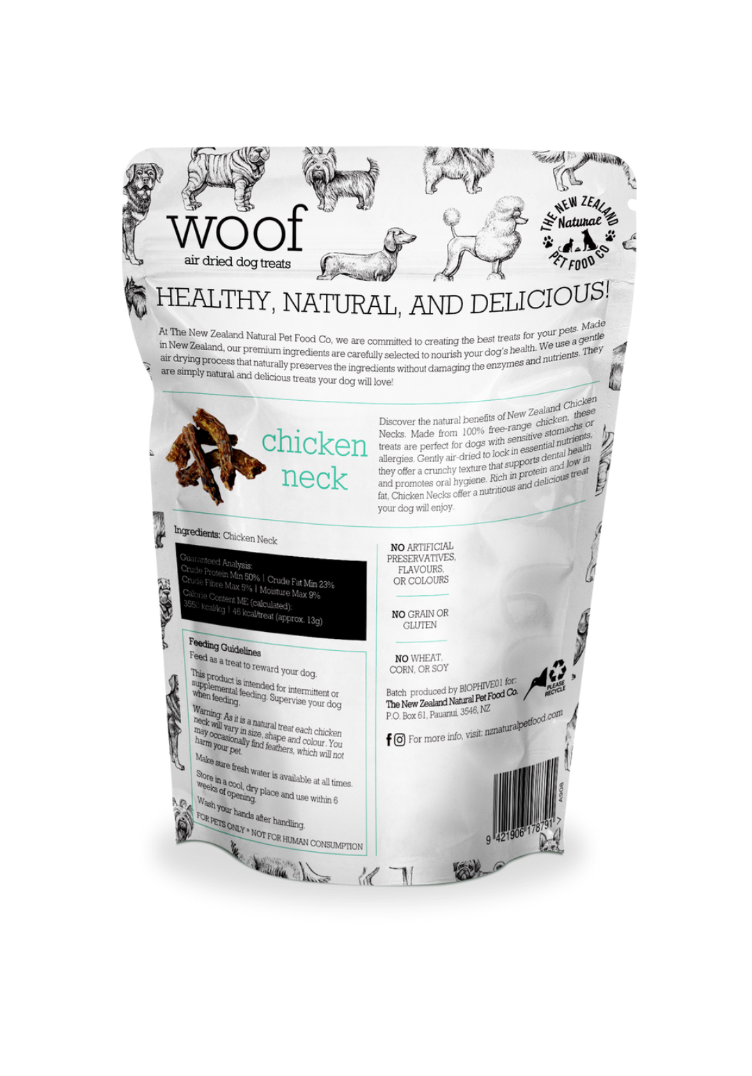 WOOF Air Dried Chicken Necks