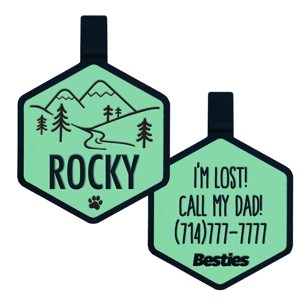 Mountain Adventure Silicone Dog ID Tag