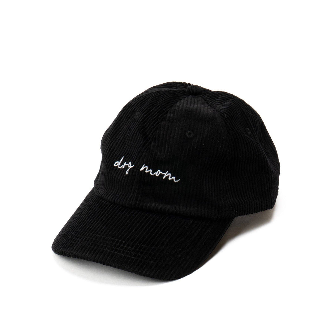 Black Corduroy Dog Mom Hat