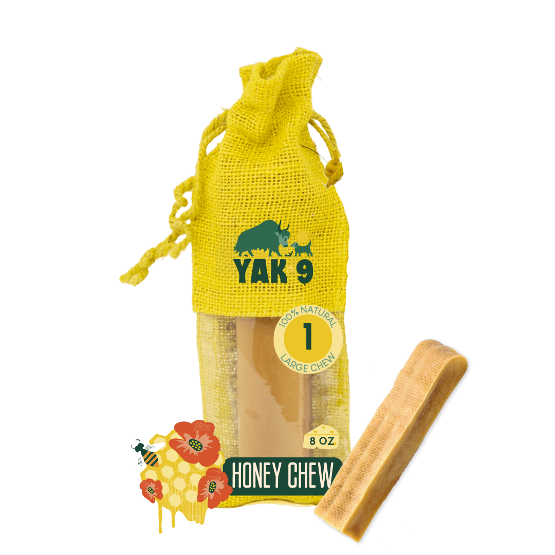 Yak9 - Honey Yak Chews for Dogs - Large 8oz