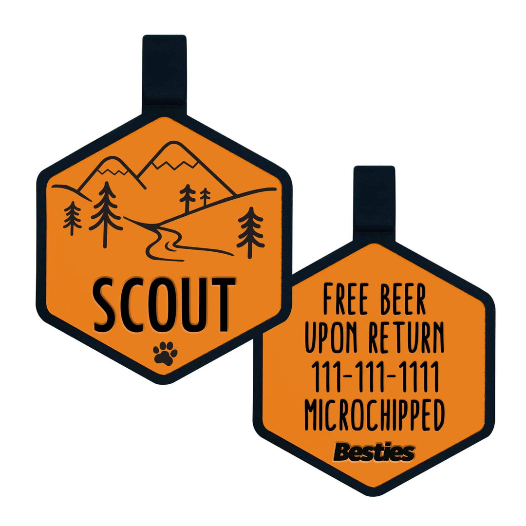 Mountain Adventure Silicone Dog ID Tag