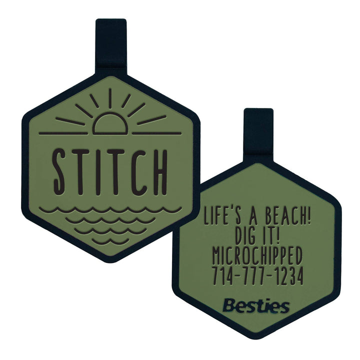 Salt and Sun Silicone Dog ID Tag