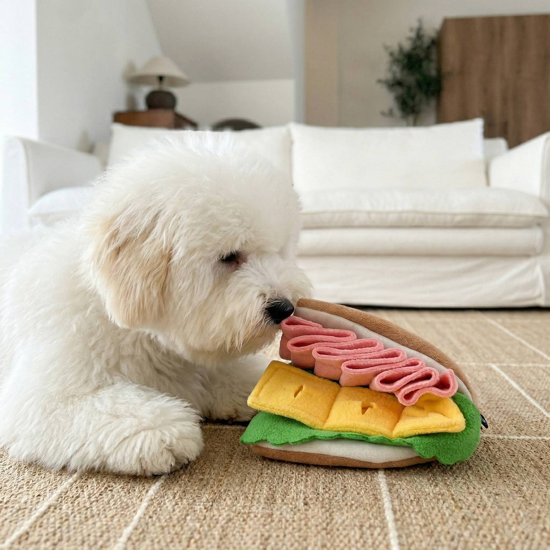 CHEWFFON Half Sandwich Snuffle Interactive Dog Toy