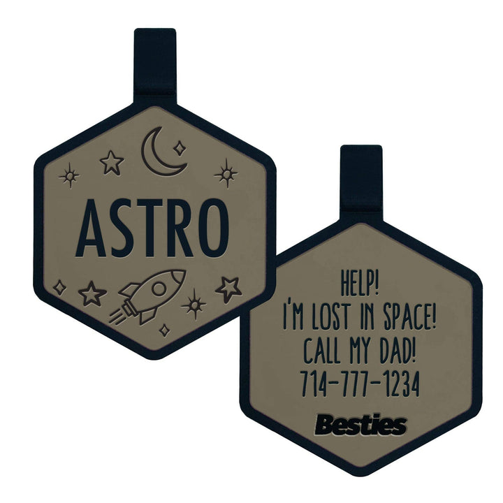 Space Cadet Silicone Dog ID Tag