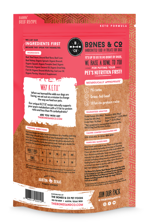 Bones & Co Frozen Raw Food for Dogs
