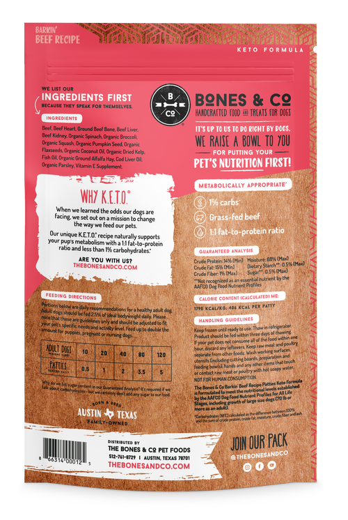 Bones & Co Frozen Raw Food for Dogs