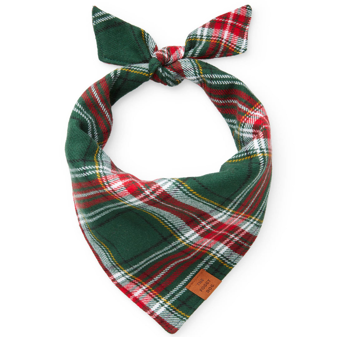 Holly Jolly Flannel Holiday Bandana