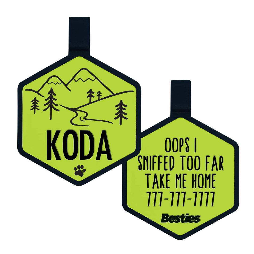 Mountain Adventure Silicone Dog ID Tag
