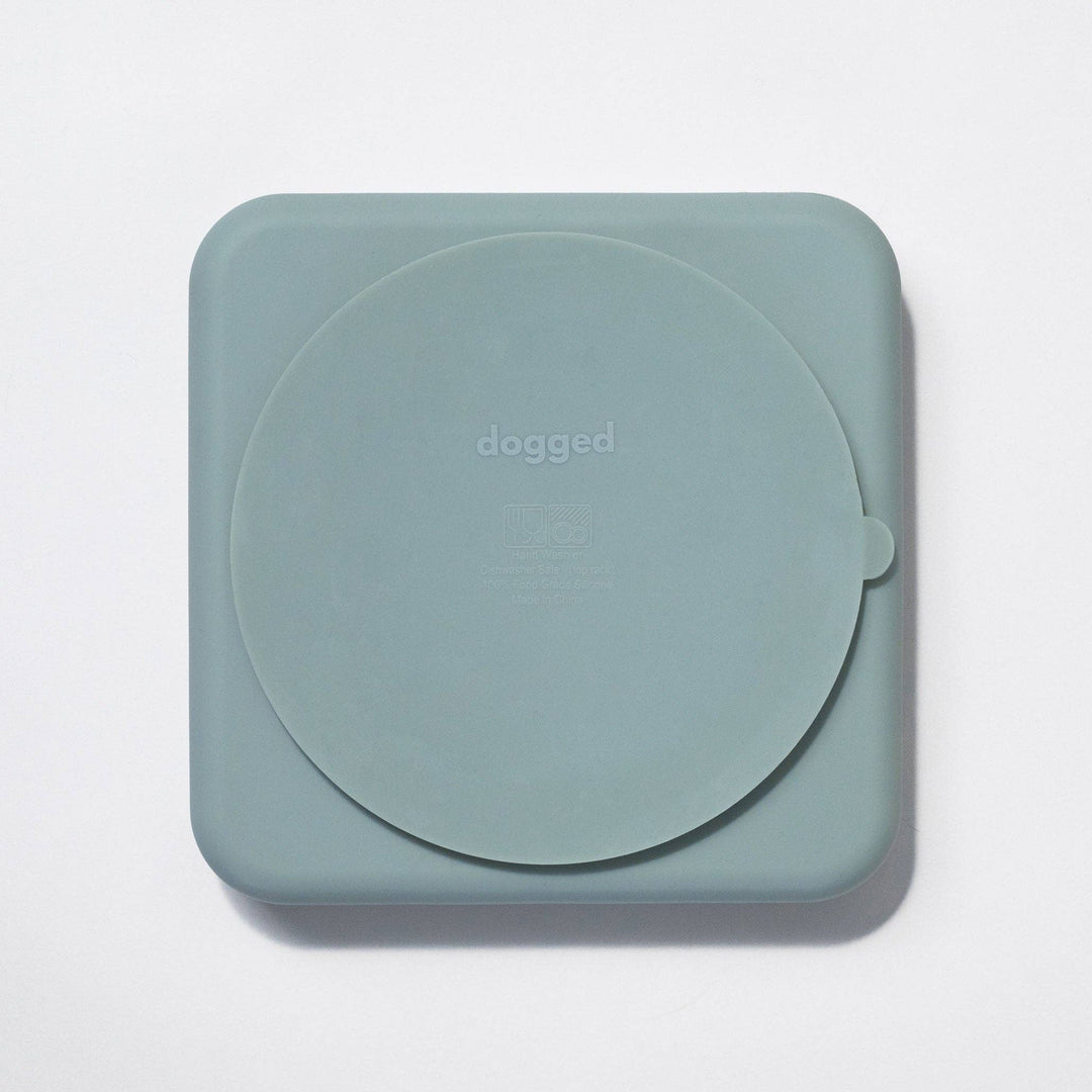 Dogged - chevron slow feeder bowl - seafoam