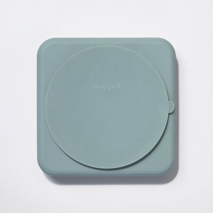 Dogged - chevron slow feeder bowl - seafoam
