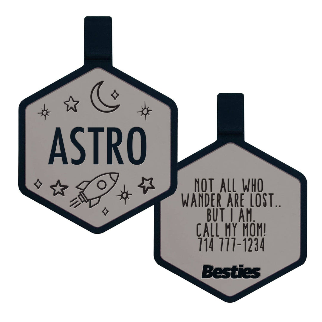 Space Cadet Silicone Dog ID Tag