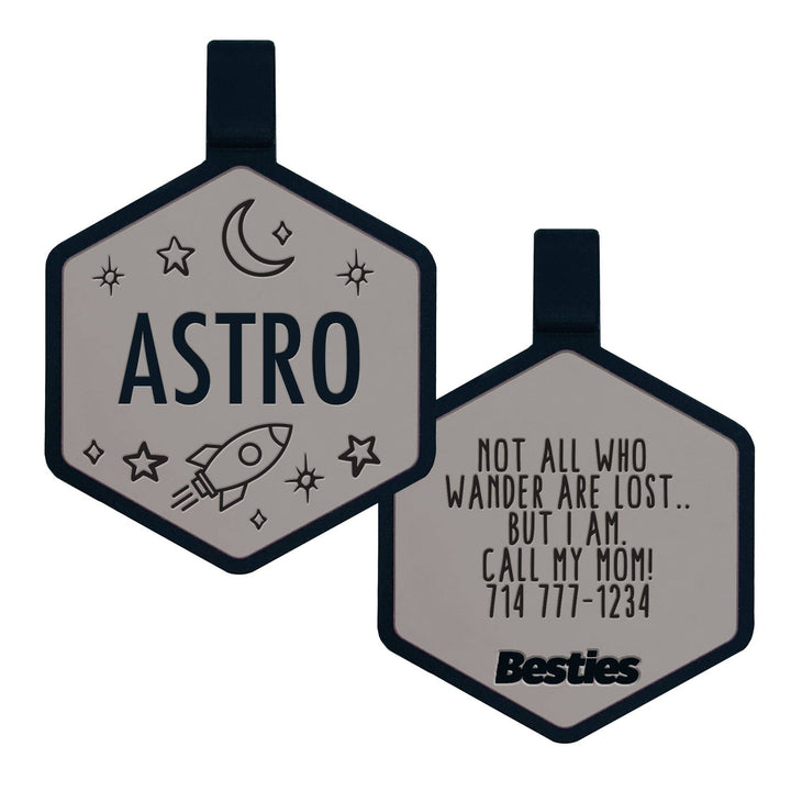 Space Cadet Silicone Dog ID Tag