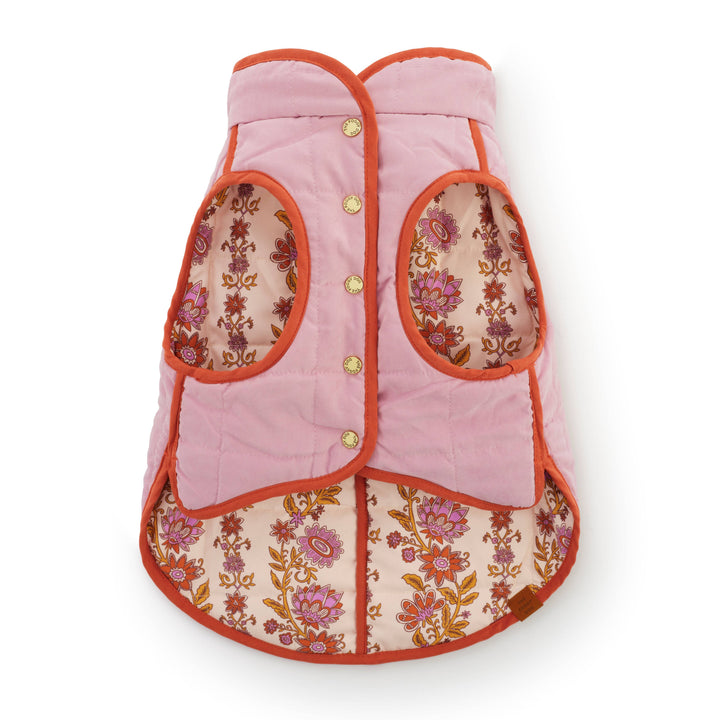 Blockprint Floral Reversible Dog Jacket