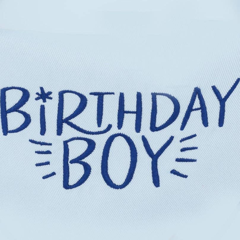 Birthday Boy Embroidered Dog Bandana