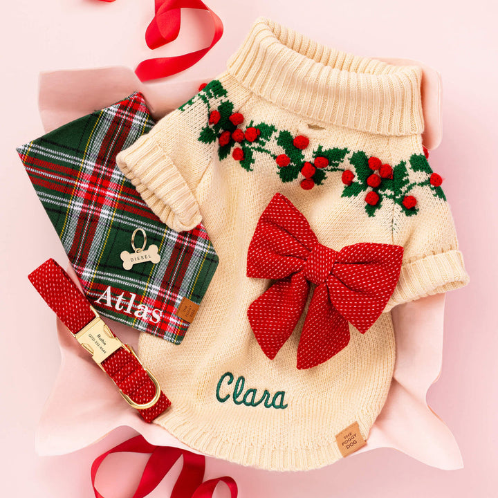 Holly Bobble Holiday Sweater