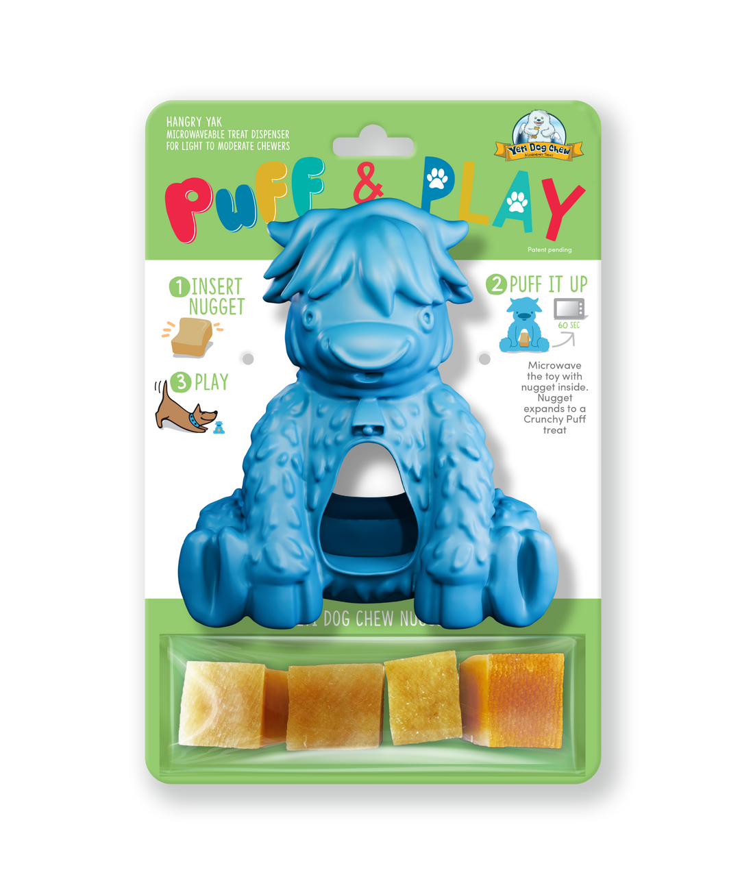 Yak Puff and Play Dog Chew Toy Treat Dispenser