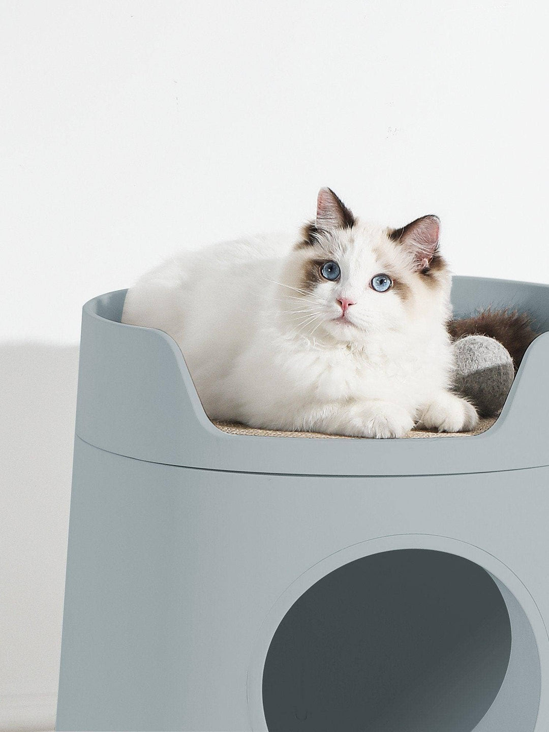 Mayitwill XL Castle 2 in 1 Front-Entry Cat Litter Box