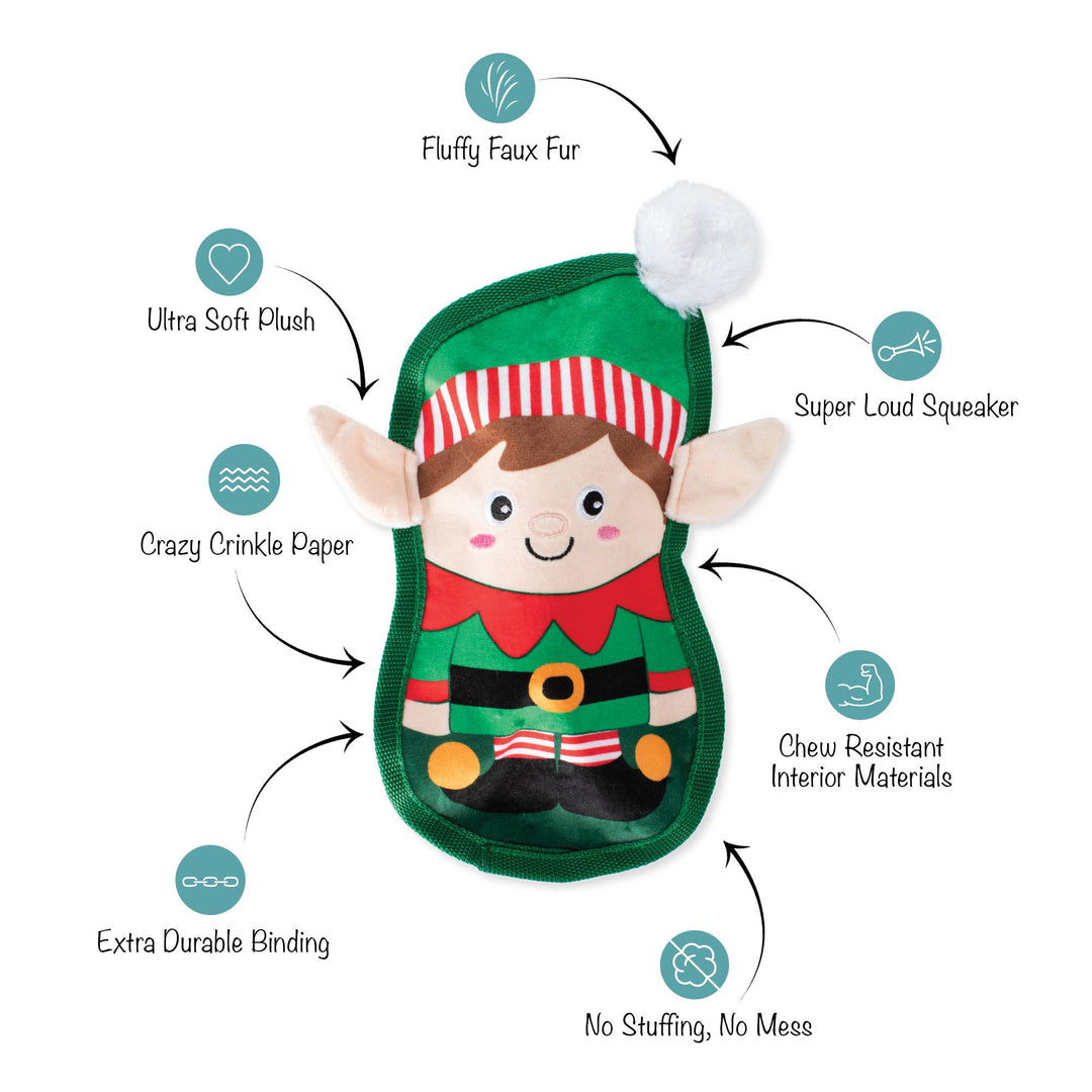 JUST BEING MY-ELF DURABLE PLUSH DOG TOY