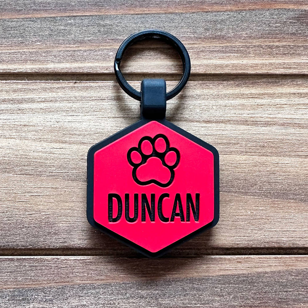 Paw Silicone Dog ID Tag