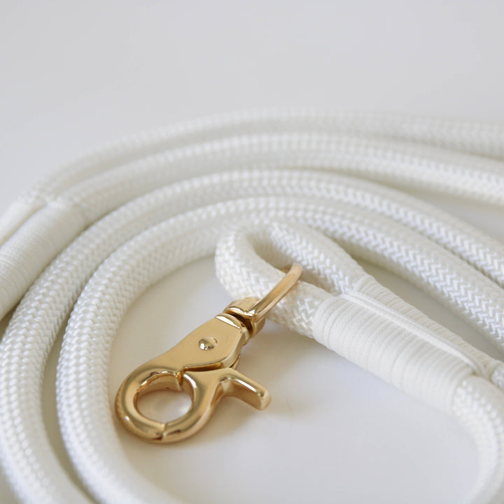 White Braided Rope Leash