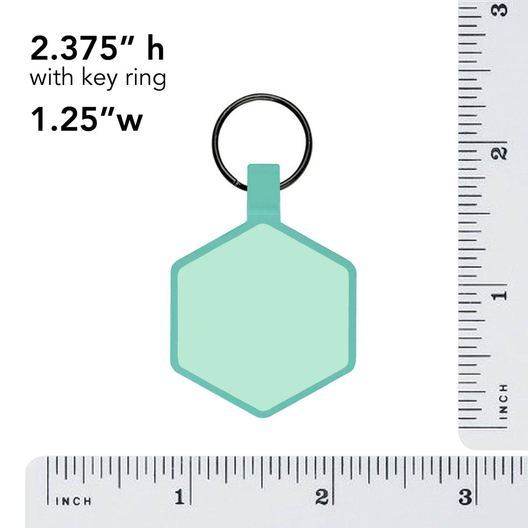 Caribbean Green Silicone ID Tag
