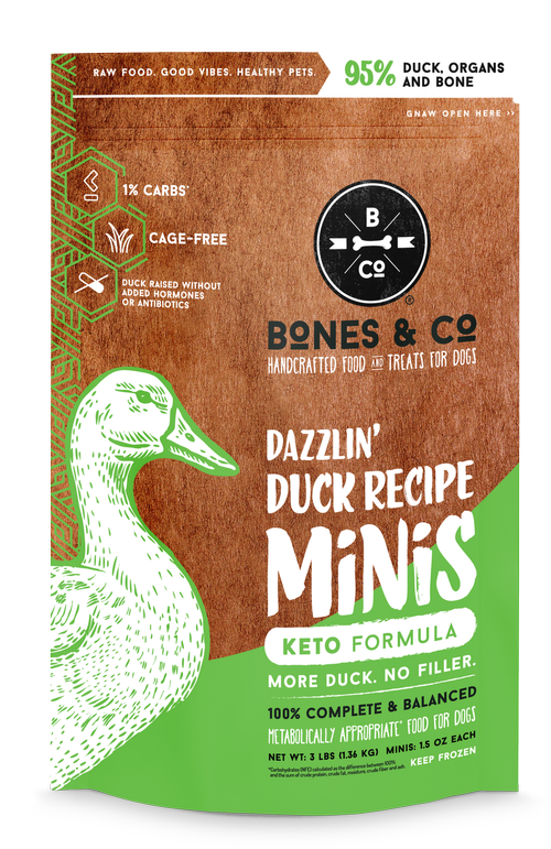 DAZZLIN' DUCK RECIPE PATTIES - Raw Frozen Dog Food