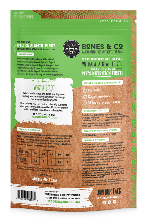 Bones & Co Frozen Raw Food for Dogs