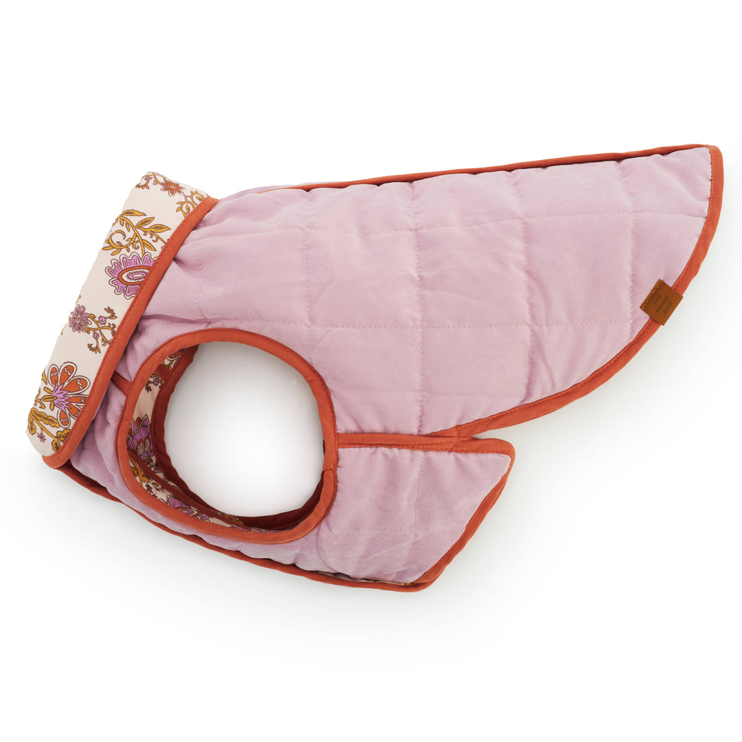 Blockprint Floral Reversible Dog Jacket