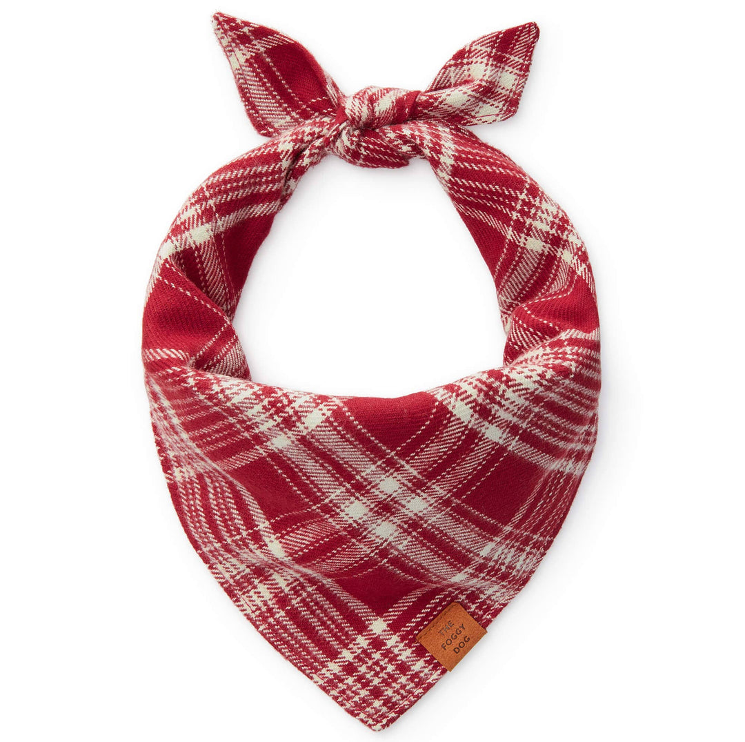 Marsala Plaid Flannel Holiday Bandana