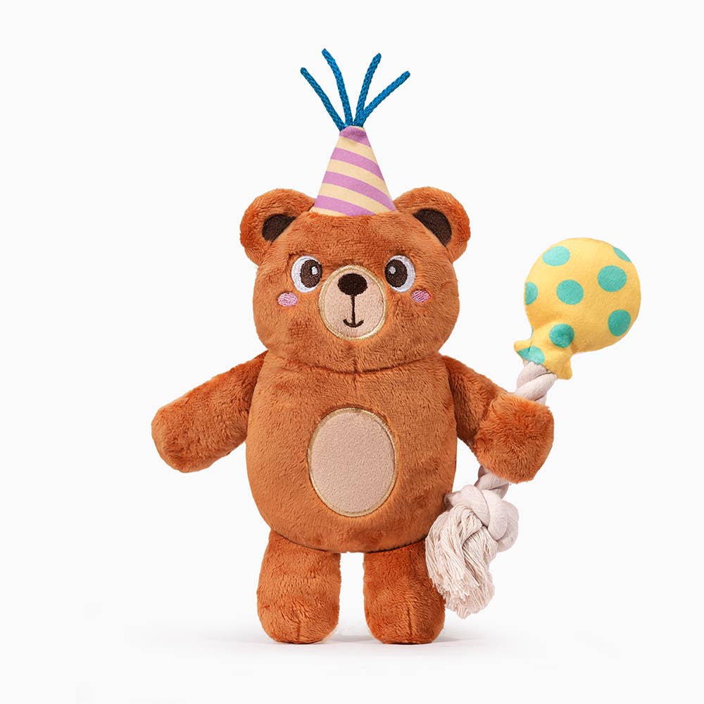 HugSmart Pet - Yappy Birthday | Party Bear - Dog Plush Toy
