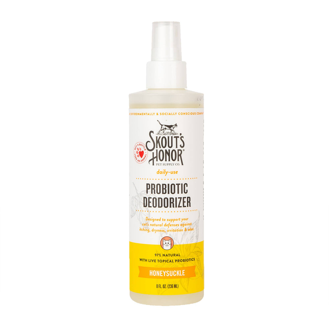 Probiotic Deodorizer Spray for Cats (Honeysuckle, 8oz)