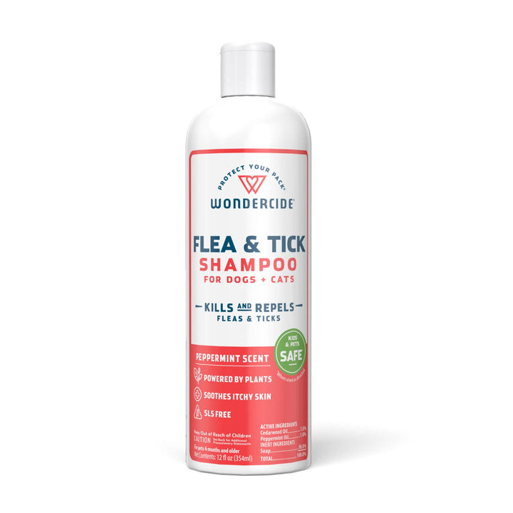 Flea & Tick Shampoo for Dogs + Cats with Natural Essential Oils
