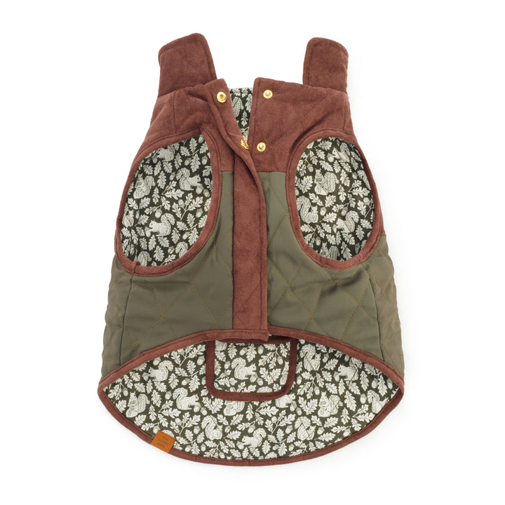 Olive Reversible Dog Jacket