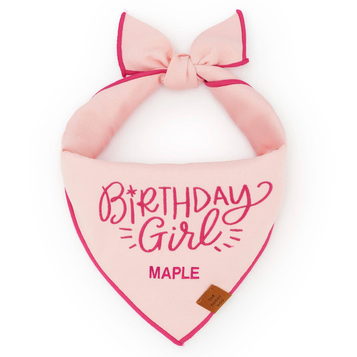 Birthday Girl Embroidered Dog Bandana