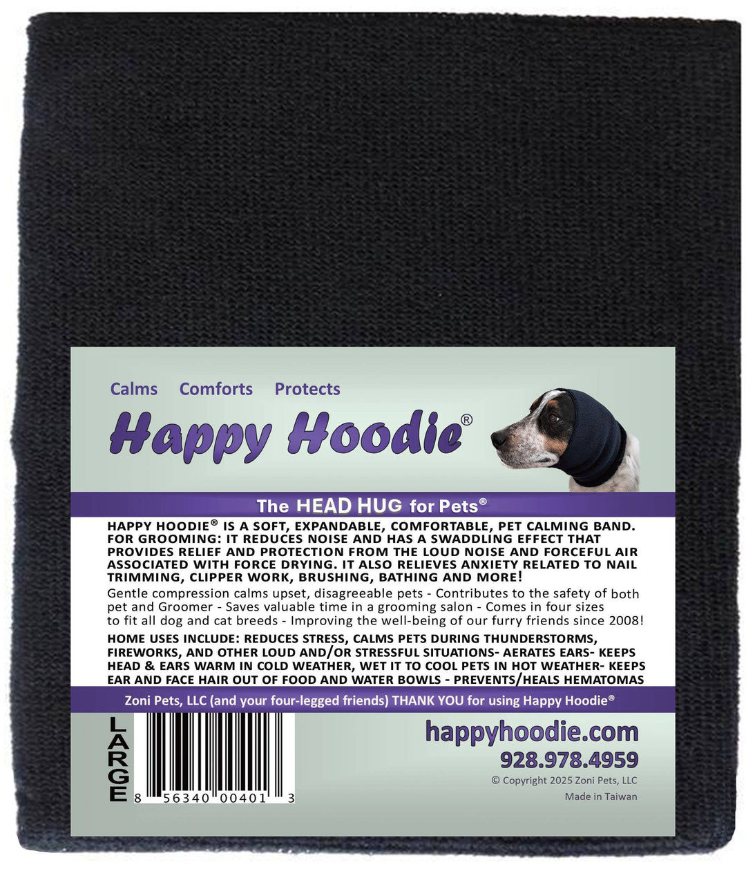 Happy Hoodie Large Black