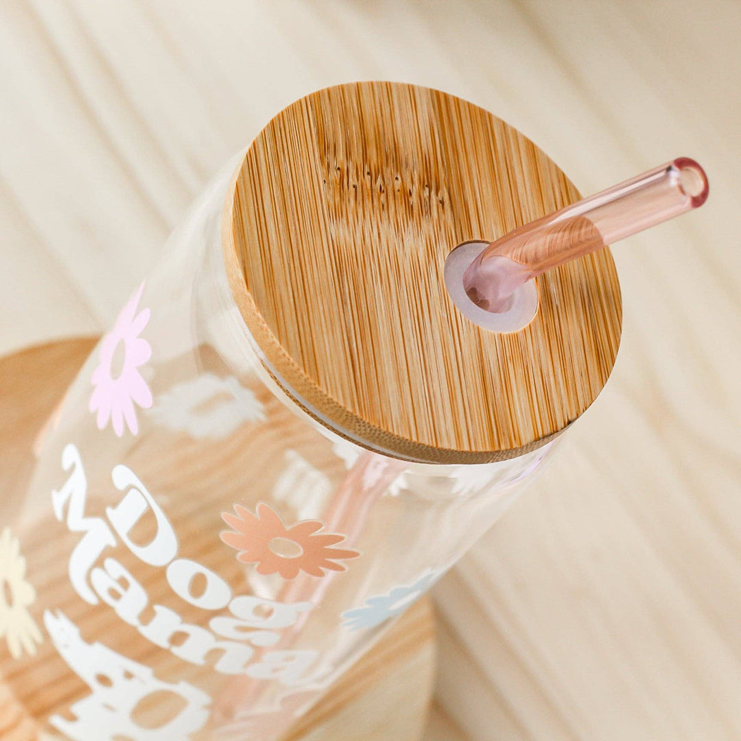 Dog Mama Glass | Lid + Straw