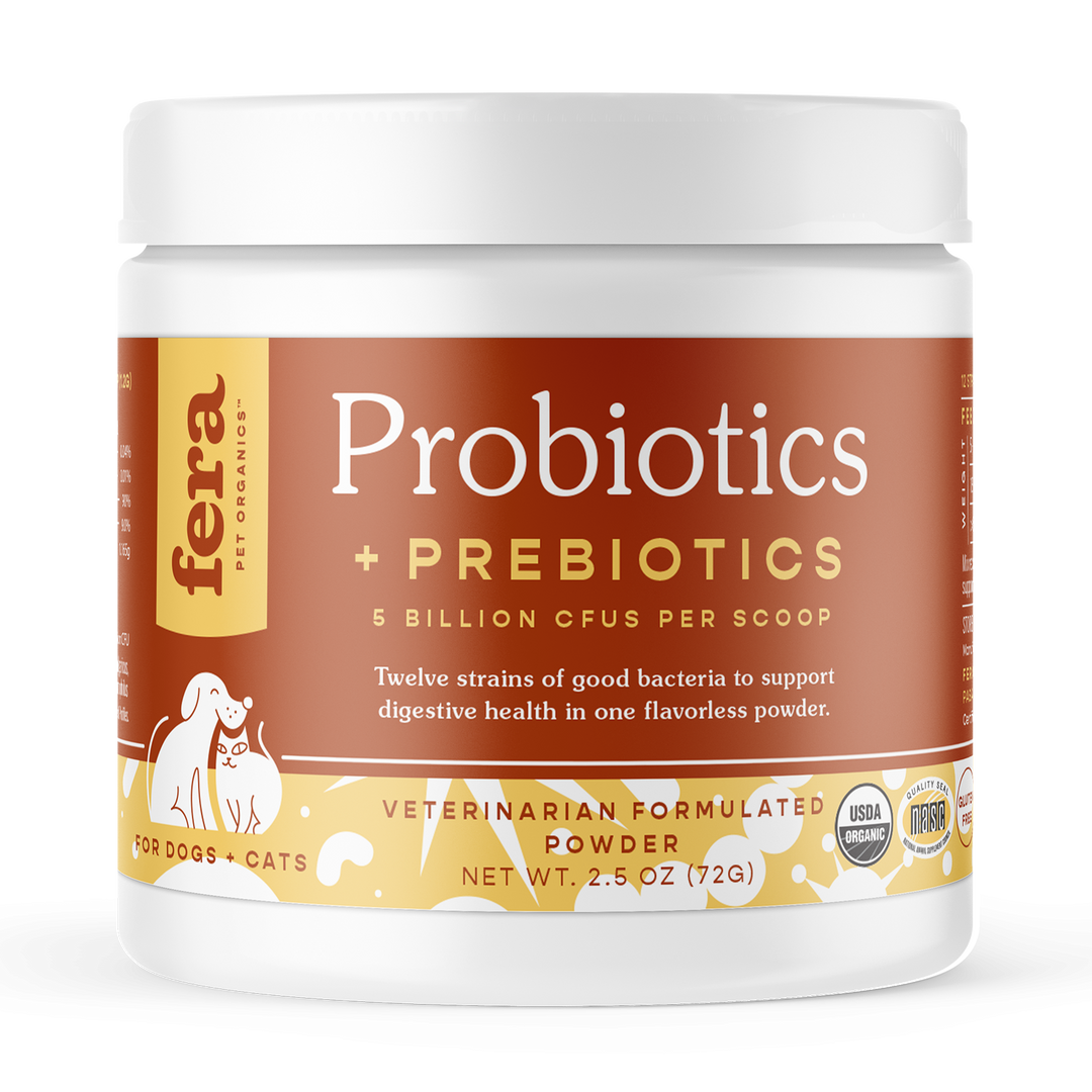 Probiotics + Prebiotics Supplement for Dogs & Cats