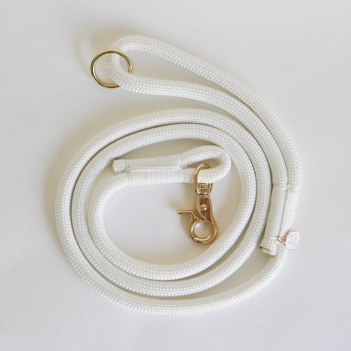 White Braided Rope Leash