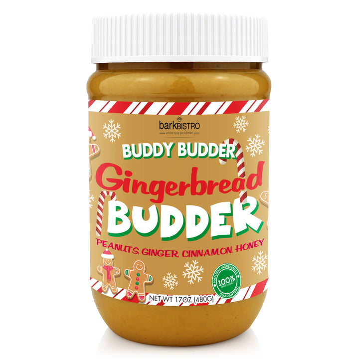 Dog Peanut Butter - Holiday Gingerbread Budder (17 oz Jar)