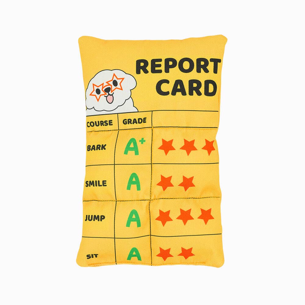 Pooch Academy Report Card - Plush Toy